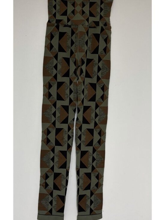 free people movement Pants - FP Movement Women’s Green Base Layer Geometric Print Leggings Size XS/S